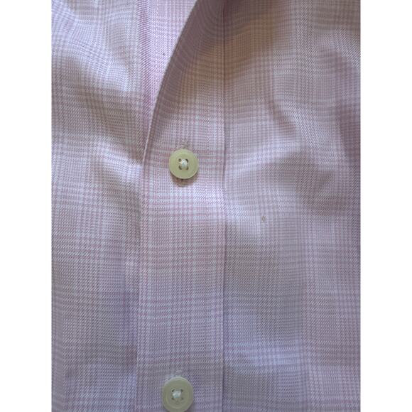 Charles Tyrwhitt Non Iron Classic Fit Pink Mens Dress Shirt Size 16.5 42 - Picture 2 of 3